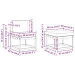 vidaXL Sada pohoviek 5 pcs Prírodná a antracitová Pevné akáciové drevo – Obrázok 7