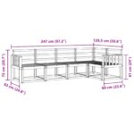 vidaXL Sada pohoviek 5 pcs Prírodná – Obrázok 6
