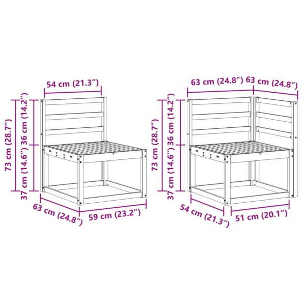 vidaXL Sada pohoviek 5 pcs Prírodná – Obrázok 7
