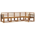 vidaXL Sada pohoviek 5 pcs Prírodná – Obrázok 2