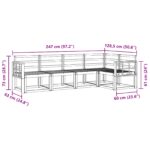 vidaXL Sada pohoviek 5 pcs Prírodná – Obrázok 6