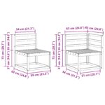 vidaXL Sada pohoviek 5 pcs Prírodná – Obrázok 7