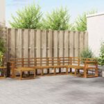 vidaXL Sada pohoviek 8 pcs Prírodná Pevné akáciové drevo