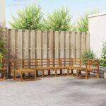 vidaXL Sada pohoviek 8 pcs Prírodná Pevné akáciové drevo