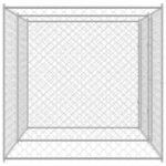 Klietka pre psa Strieborná 400 x 200 x 200 cm Pozinkovaná oceľ – Obrázok 4