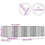 Klietka pre psa Strieborná 800 x 200 x 200 cm Pozinkovaná oceľ – Obrázok 9