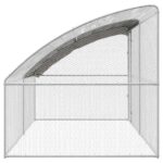 vidaXL Klietka pre sliepky Strieborná 400 x 200 x 198.5 cm – Obrázok 4