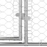 vidaXL Psí kennel s úložiskom 3 pcs Strieborná 6 x 2 x 2 m Oceľ – Obrázok 7