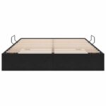 vidaXL Úložná posteľ s matracmi s úložiskom Čierna 135 x 190 cm Zamat – Obrázok 7