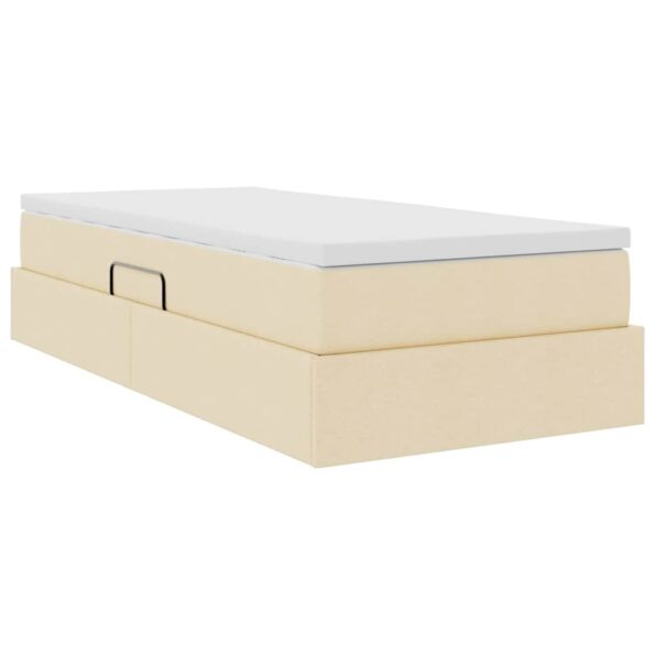 vidaXL Postel s úložným prostorem a matrací Krémová 90 x 200 cm – Obrázok 10
