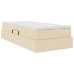 vidaXL Postel s úložným prostorem a matrací Krémová 90 x 200 cm – Obrázok 5