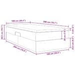 vidaXL Postel s úložným prostorem a matrací Tmavomodrá 100 x 200 cm – Obrázok 13