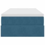 vidaXL Postel s úložným prostorem a matrací Tmavomodrá 100 x 200 cm – Obrázok 7