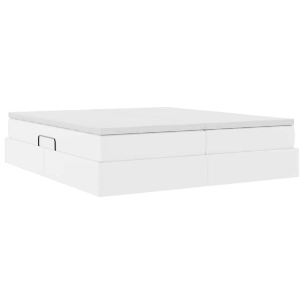 vidaXL Postel s úložným prostorem a matrací Biela 180 x 200 cm – Obrázok 10