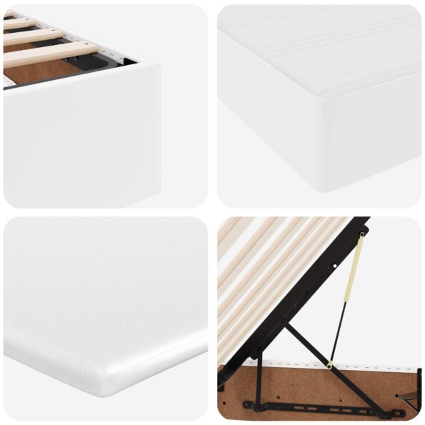 vidaXL Postel s úložným prostorem a matrací Biela 180 x 200 cm – Obrázok 11