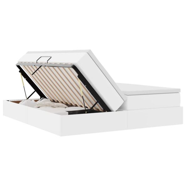 vidaXL Postel s úložným prostorem a matrací Biela 180 x 200 cm – Obrázok 7