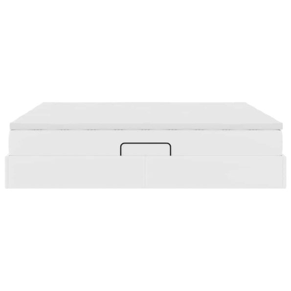 vidaXL Postel s úložným prostorem a matrací Biela 180 x 200 cm – Obrázok 9