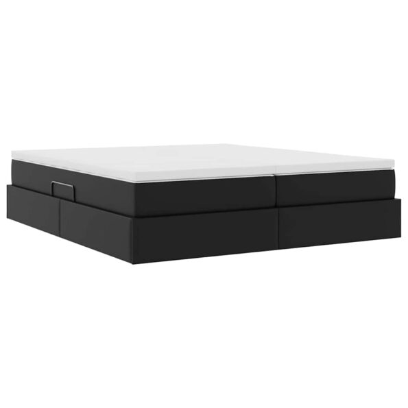 vidaXL Postel s úložným prostorem a matrací Čierna 200 x 200 cm – Obrázok 10