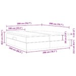 vidaXL Postel s úložným prostorem a matrací Čierna 200 x 200 cm – Obrázok 13