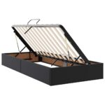 vidaXL Postel s úložným prostorem a matrací Čierna 200 x 200 cm – Obrázok 6