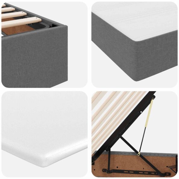 vidaXL Postel s úložným prostorem a matrací Tmavo šedá 180 x 200 cm – Obrázok 11