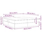 vidaXL Postel s úložným prostorem a matrací Tmavo šedá 180 x 200 cm – Obrázok 13