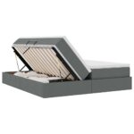 vidaXL Postel s úložným prostorem a matrací Tmavo šedá 180 x 200 cm – Obrázok 7