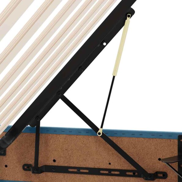 vidaXL Úložná posteľ s matracmi Tmavomodrá 100 x 200 cm Zamat – Obrázok 13