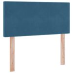 vidaXL Úložná posteľ s matracmi Tmavomodrá 100 x 200 cm Zamat – Obrázok 9