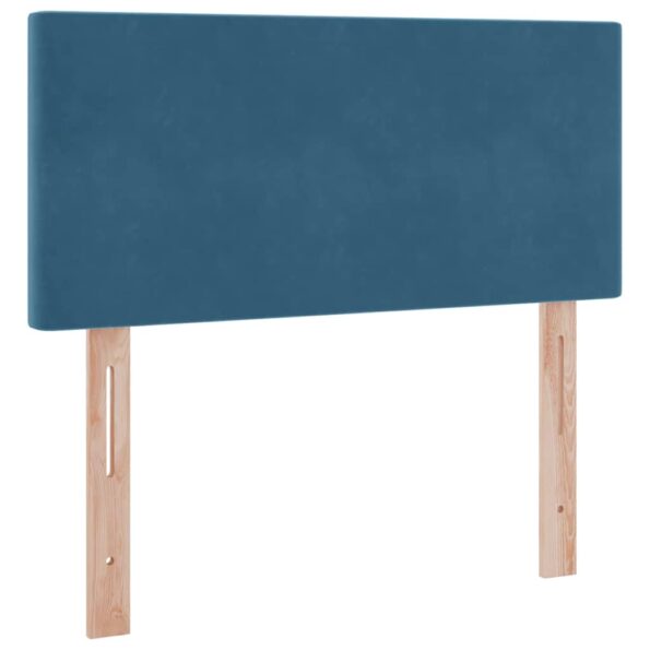 vidaXL Úložná posteľ s matracmi Tmavomodrá 100 x 200 cm Zamat – Obrázok 9