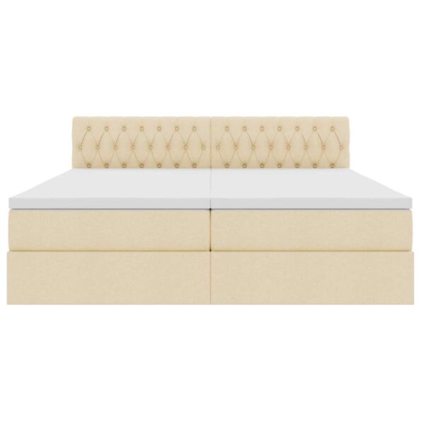 vidaXL Úložná posteľ s matracmi Krémová 180 x 200 cm Umelá koža – Obrázok 10