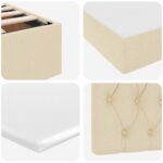 vidaXL Úložná posteľ s matracmi Krémová 180 x 200 cm Umelá koža – Obrázok 13