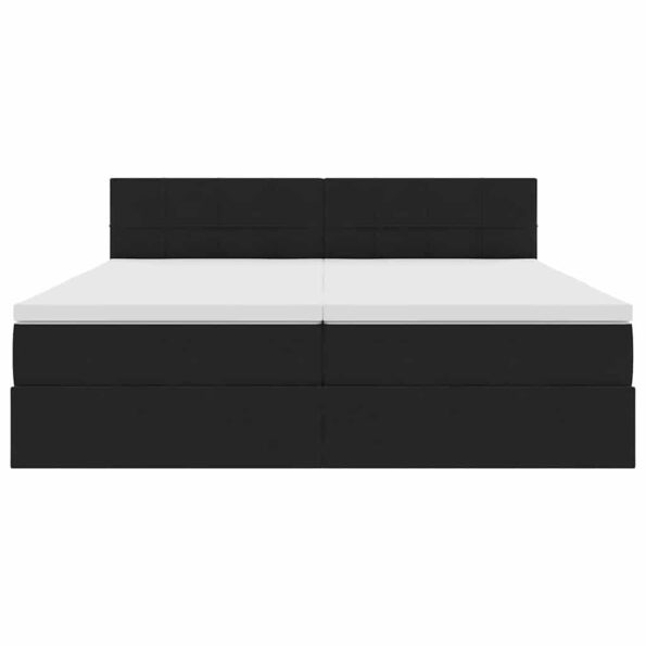 vidaXL Úložná posteľ s matracmi s čelnou doskou Čierna 90 x 200 cm – Obrázok 10