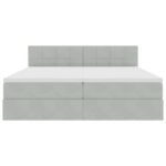 vidaXL Úložná posteľ s matracmi s úložiskom Svetlosivá 100 x 200 cm – Obrázok 10
