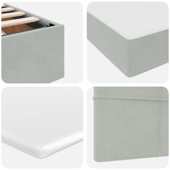 vidaXL Úložná posteľ s matracmi s úložiskom Svetlosivá 100 x 200 cm – Obrázok 13