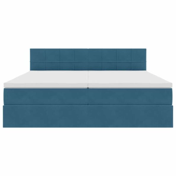 vidaXL Úložná posteľ s matracmi s úložiskom Tmavomodrá 100 x 200 cm – Obrázok 10