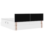 vidaXL Postel s úložným prostorem a LED svetlom Čistá biela Umelá koža – Obrázok 13