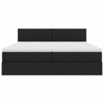 vidaXL Posteľ so svetlami LED diódy Čierna 180 x 200 cm látka – Obrázok 12