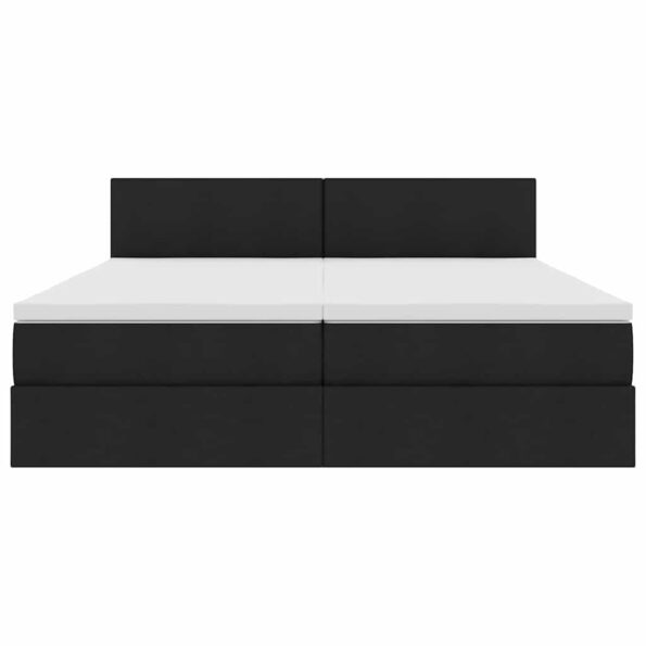 vidaXL Posteľ so svetlami LED diódy Čierna 180 x 200 cm látka – Obrázok 12