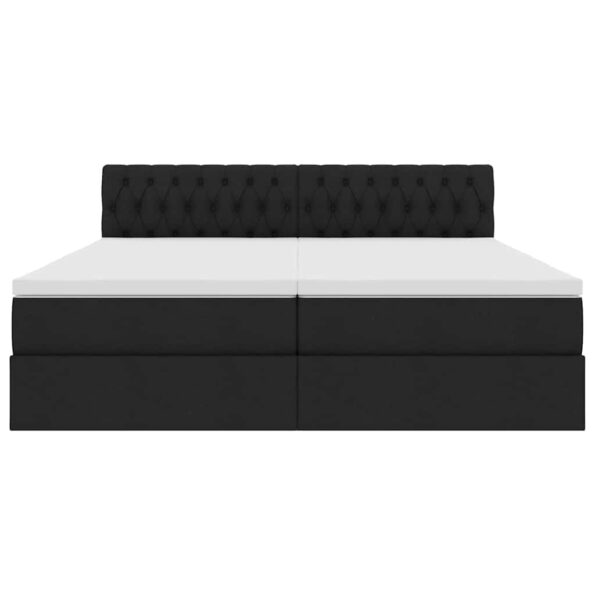 vidaXL Posteľ so svetlami LED diódy Čierna 180 x 200 cm látka – Obrázok 12