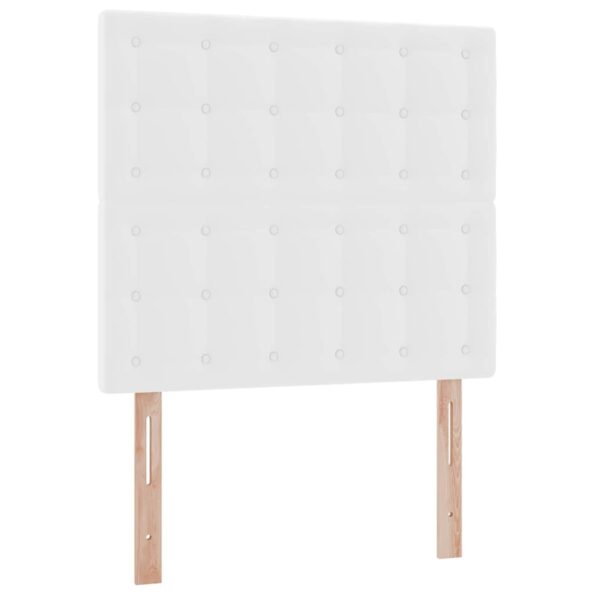 vidaXL Úložná posteľ s matracmi Čistá biela 90 x 200 cm Umelá koža – Obrázok 9