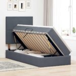 vidaXL Postel s úložným prostorem a matrací Tmavo šedá 100 x 200 cm – Obrázok 4