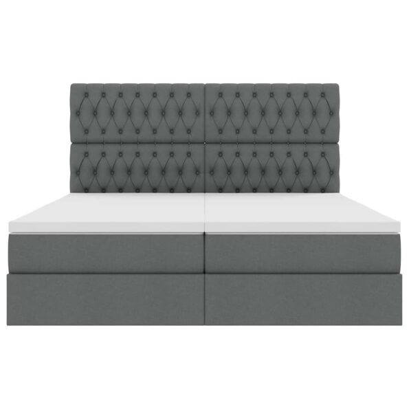 vidaXL Úložná posteľ s matracmi Tmavo šedá 180 x 200 cm Umelá koža – Obrázok 10