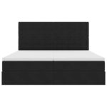 vidaXL Úložná posteľ s matracmi s úložiskom Čierna 180 x 200 cm Zamat – Obrázok 10