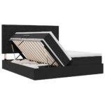 vidaXL Úložná posteľ s matracmi s úložiskom Čierna 180 x 200 cm Zamat – Obrázok 7