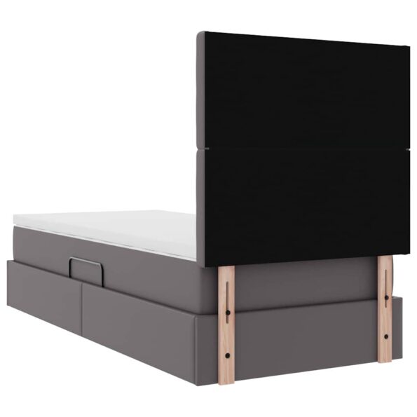 vidaXL Postel s úložným prostorem a LED svetlom s LED Sivá 90 x 200 cm – Obrázok 12