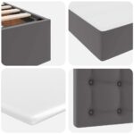 vidaXL Postel s úložným prostorem a LED svetlom s LED Sivá 90 x 200 cm – Obrázok 13