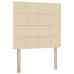 vidaXL Postel s úložným prostorem a LED svetlom Krémová 90 x 200 cm – Obrázok 10