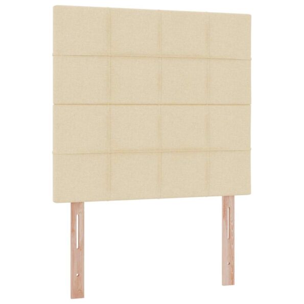 vidaXL Postel s úložným prostorem a LED svetlom Krémová 90 x 200 cm – Obrázok 10