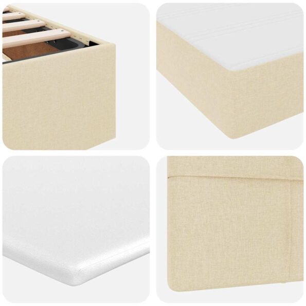 vidaXL Postel s úložným prostorem a LED svetlom Krémová 90 x 200 cm – Obrázok 13